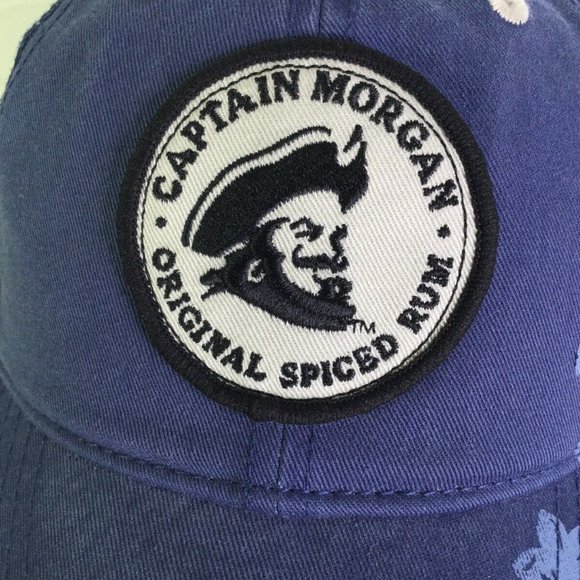 Captain Morgan Distressed Mesh Back Snapback Hat - Picture 3 of 9